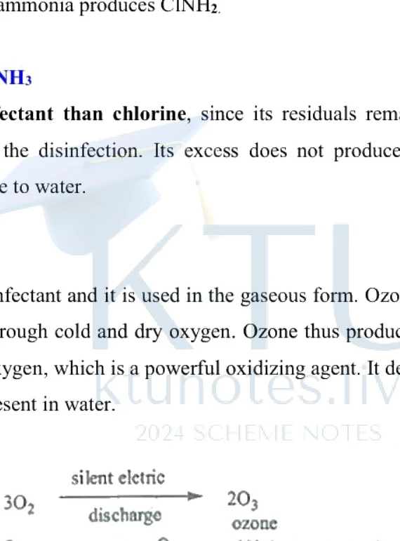 Chemical reactions for the production and decomposition of ozone
